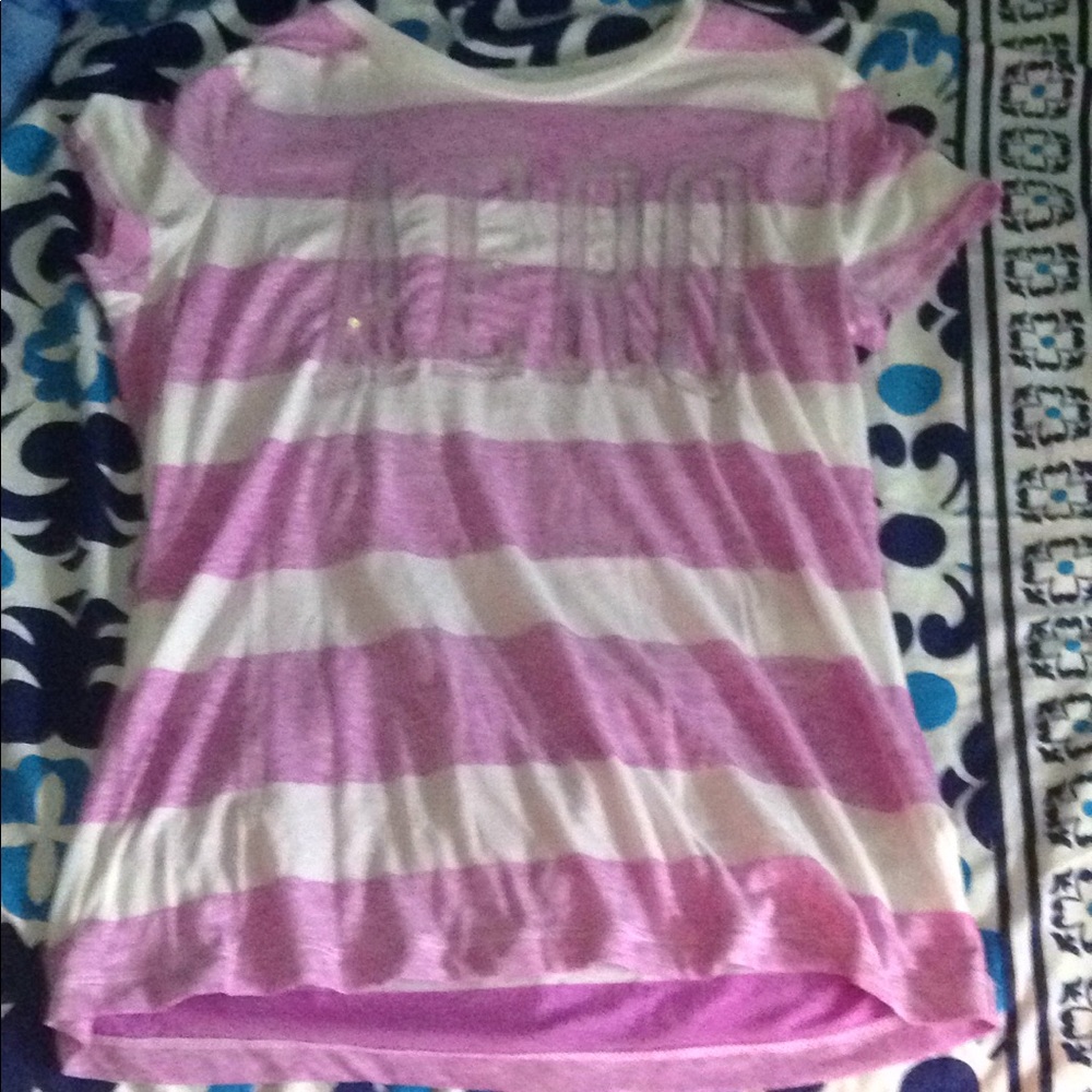 Aero purple and white striped tee